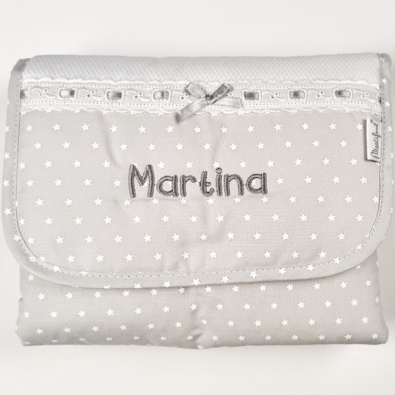 Cambiador bebé con "estrellitas" en gris