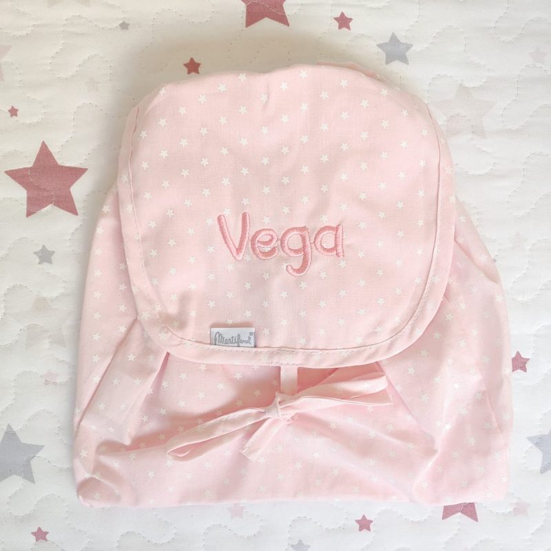 Mochila infantil con "estrellitas" en rosa