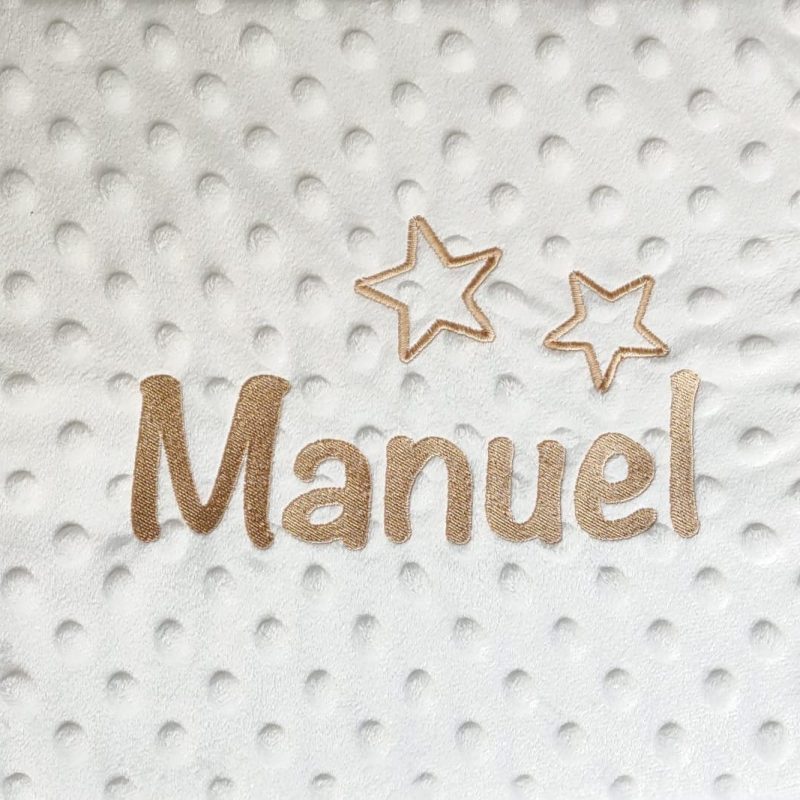 Mantita bebé Topitos Beige con estrellitas