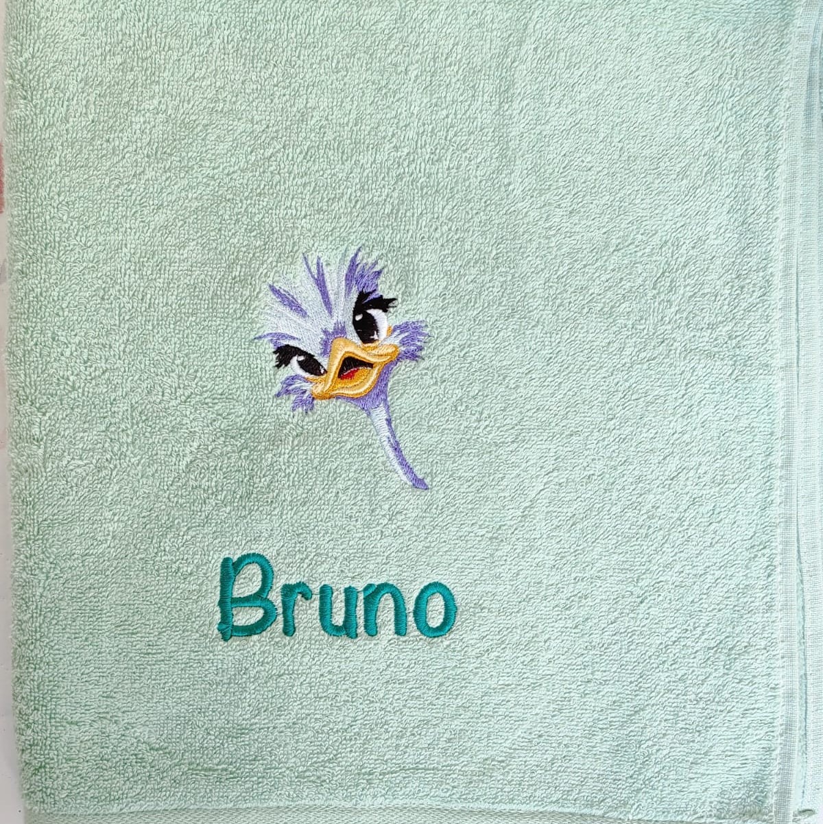 Bordados MITASI - Toalla Verde Avestruz