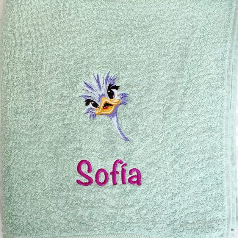 Bordados MITASI - Toalla Verde Avestruz