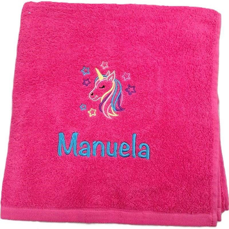 Bordados MITASI - Toalla Infantil Fucsia Unicornio
