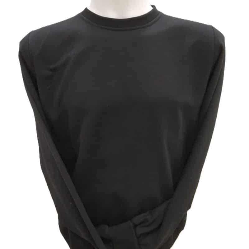 Sudadera Negra sin capucha, Marca Mitasi Sport