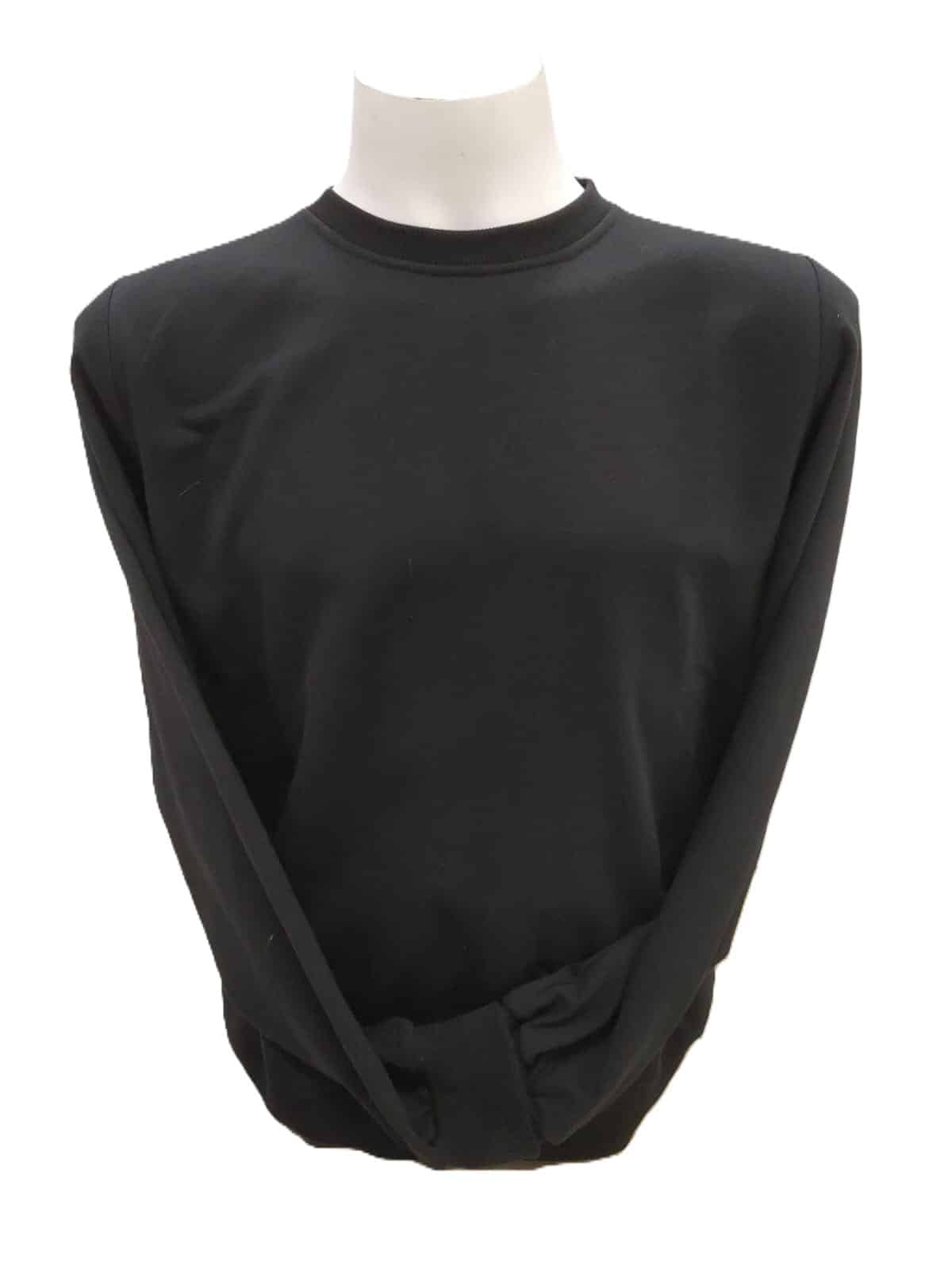 Sudadera Negra sin capucha, Marca Mitasi Sport