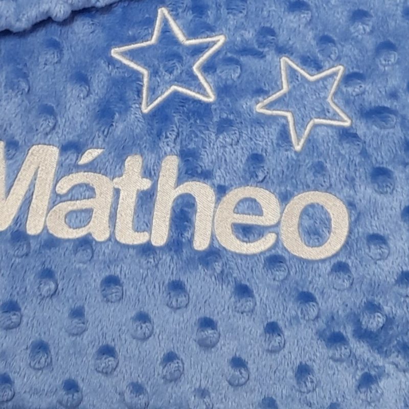 Mantita bebé Topitos Añil con estrellitas