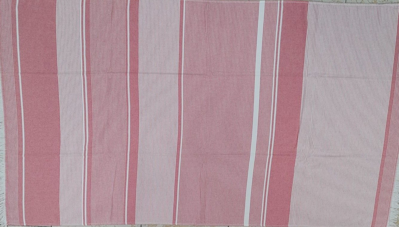 Pareo playa estampado Blanco con rojo - Imagen 2