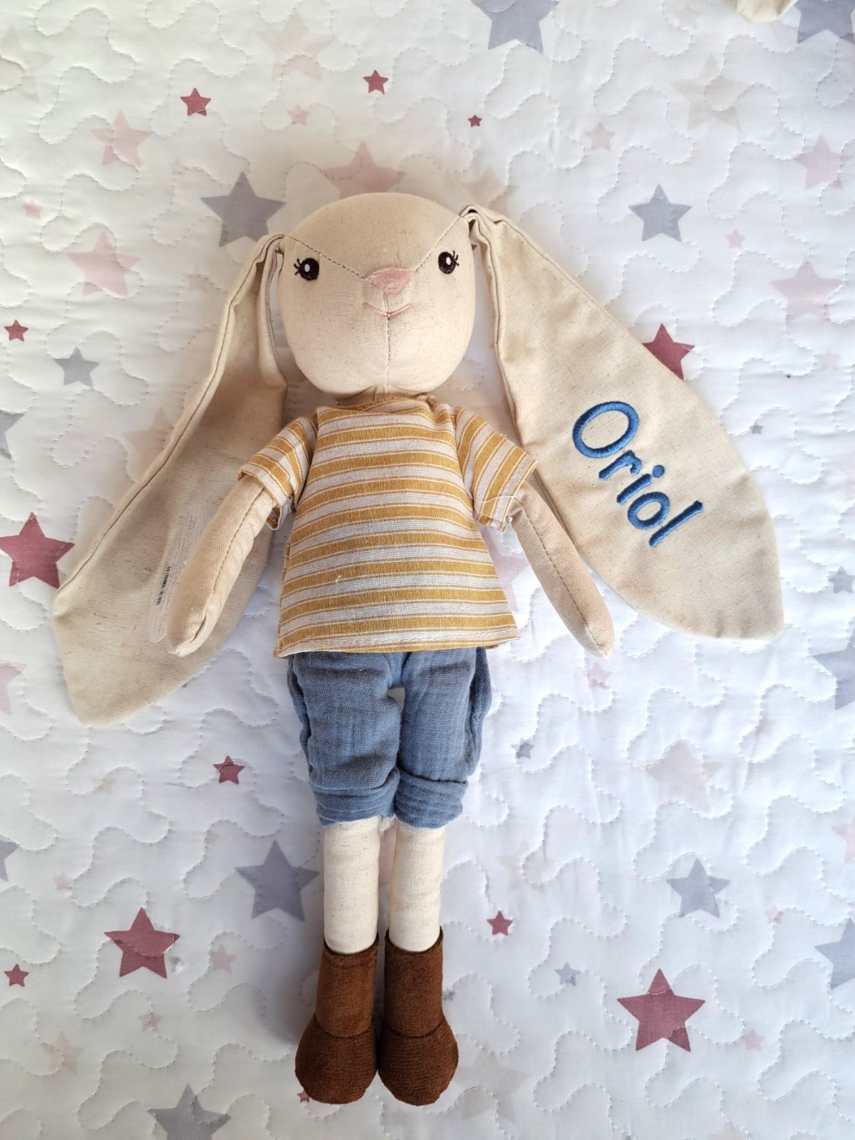 Peluche Conejo Traje Azul Personalizado - Imagen 2