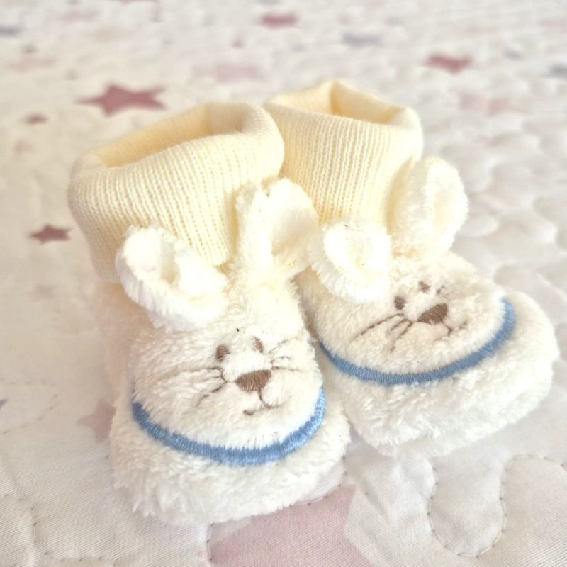 Patucos para bebé Beige/Azul