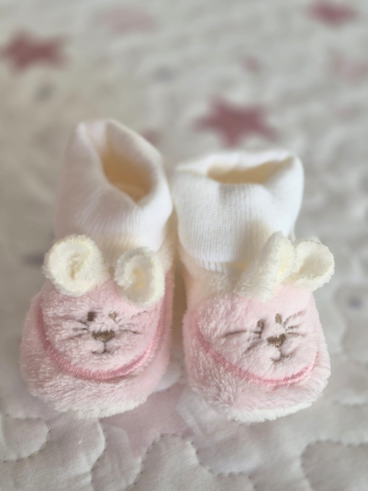 Patucos para bebé Blanco/Rosa - Imagen 2