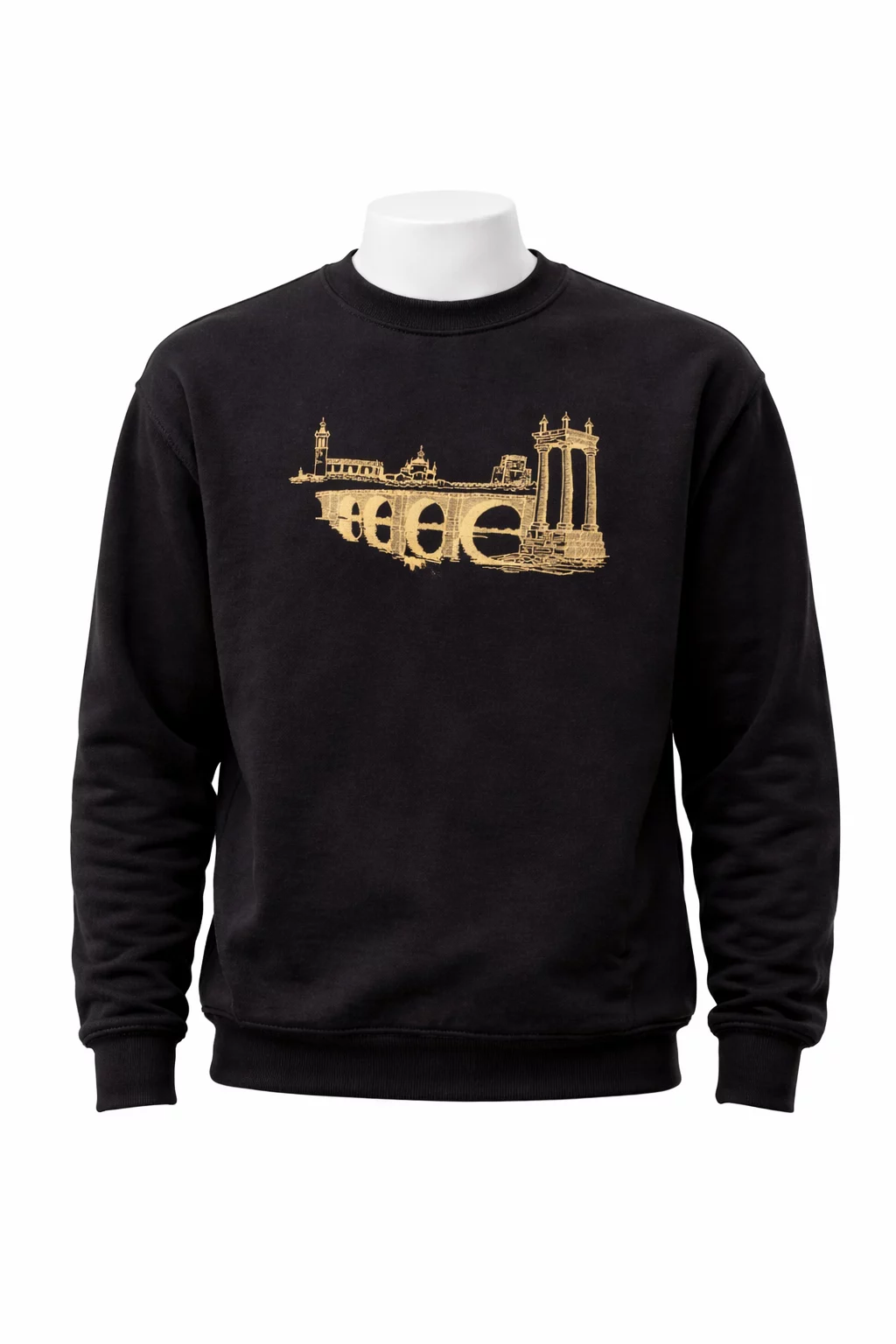 Sudadera Negra Sin Capucha